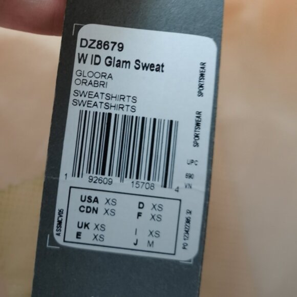 NWT Adidas ID Glam Sweatshirt XS - Picture 9 of 9